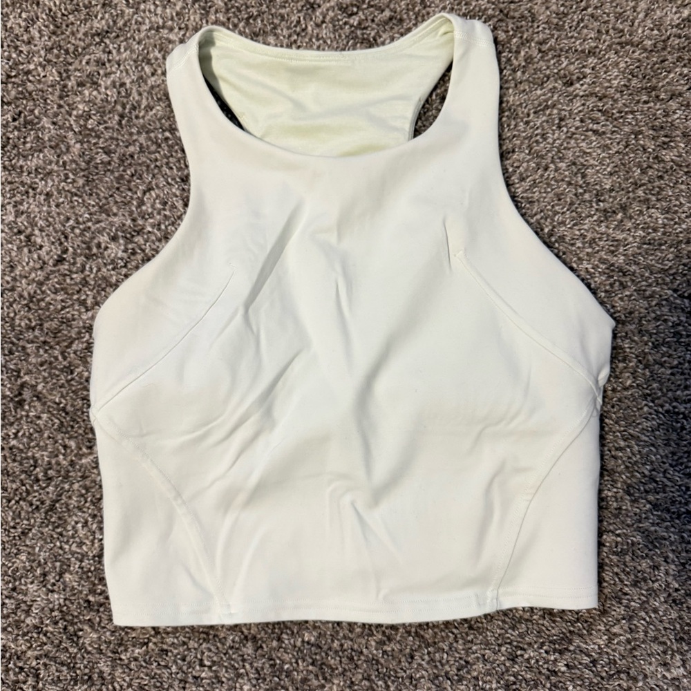 Women's Lululemon Light Yellow Sleeveless Top/Sports Bra